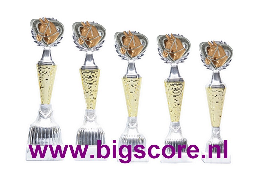 Paarden beker Z 530 Goud- Zilver